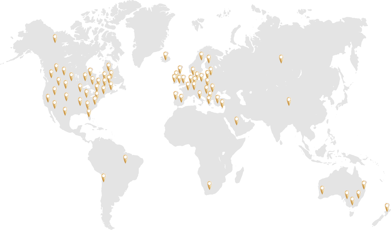 Map showing customer locations of The Saddle Bank