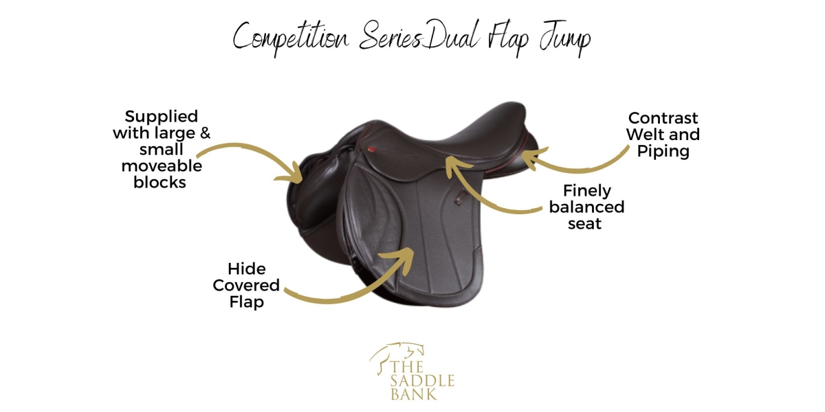 Kent and Masters Competition Series Dual Flap Jump Saddle Kent and Masters Competition Series Dual Flap Jump Saddle with features