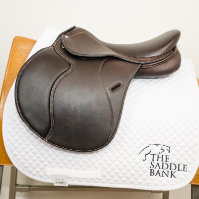 Image of 17 inch Cavaletti Collection Covered Leather Dual Flap Jump Brown Adjustable