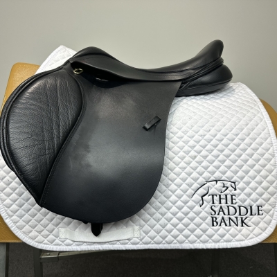 16.5 inch Kent and Masters Pony Club Long Leg MLL Black Adjustable Image of 16.5 inch Kent and Masters Pony Club Long Leg MLL Black Adjustable