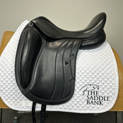 Image of 17.5 inch Harry Dabbs Mariella Mono Platinum Dressage Black Medium Wide