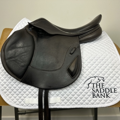 Image of 17 inch John Whitaker Rome Monoflap Jump Brown Medium