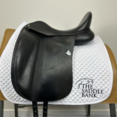Image of 17 inch Bates Wide Dressage Heritage Black Adjustable