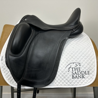 Image of 17.5 inch Loxley Dressage Monoflap Black Extra Wide