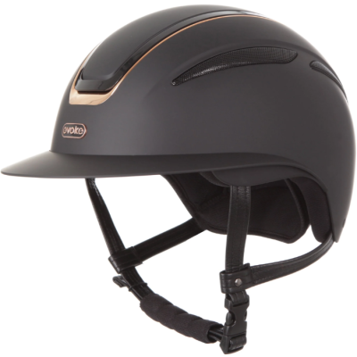 Image of Evoke Callisto Wide Peak Black Rose Gold
