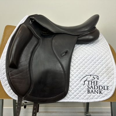 Image of 17.5 inch Cavaletti Collection Monoflap Dressage Brown Adjustable
