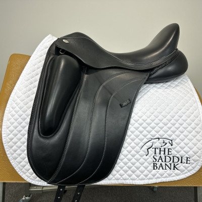 Image of 17.5 inch Fairfax Stella Monoflap Dressage Black Adjustable