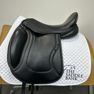 Image of 17 inch Chunky Monkey Galaxy Dressage Monoflap Black Extra Wide