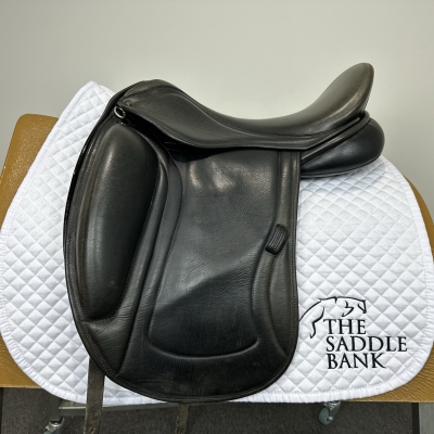 Image of 17 inch Pony Cob Horse Monoflap Dressage Black Wide