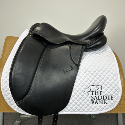 Image of 17.5 inch Ideal Lynx Twin Flap Deluxe Dressage Black Medium