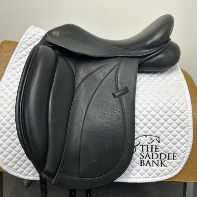 Image of 17 inch GFS Monarch Dressage Low Cantle S655 Black Adjustable