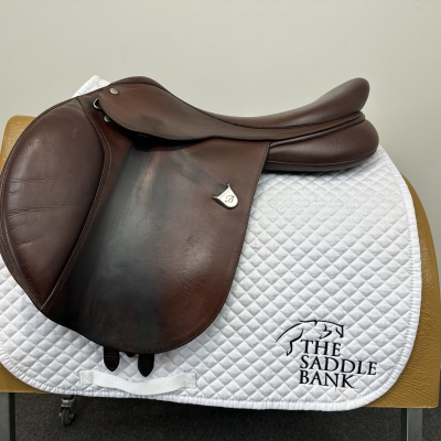 Image of 18 inch Bates Caprilli Close Contact Classic Brown Adjustable