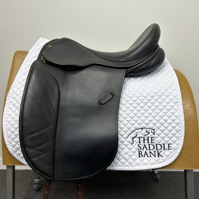 Image of 17.5 inch Ideal Lynx Twin Flap Dressage Brown Extra Wide