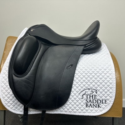 Image of 17 inch Loxley Dressage Monoflap Black Medium Wide